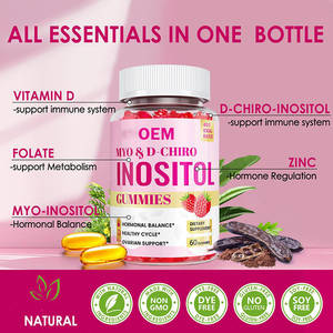 Gomitas de Mioinositol y D-Chiroinositol en Proporción 40:1 <span class=keywords><strong>para</strong></span> el Equilibrio Hormonal, Suplemento <span class=keywords><strong>para</strong></span> el Apoyo Ovárico Saludable <span class=keywords><strong>para</strong></span> Mujeres - Product Image 6