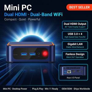 Mini PC Intel Core <span class=keywords><strong>I5</strong></span> <span class=keywords><strong>1235U</strong></span> I3 1215U <span class=keywords><strong>CPU</strong></span> de 12.ª Generación, 10 Núcleos, 4.4GHz, 16GB DDR4, 512GB NVMe, Doble HD 4K, WiFi 6, BT Gigabit, Windows 11 - Product Image 1