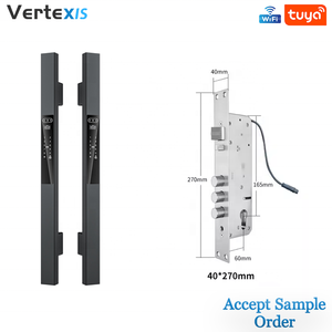 Cerradura Digital Vertexis con Escaneo Facial 3D, <span class=keywords><strong>WiFi</strong></span> Tuya, Aleación de Aluminio, Desbloqueo con <span class=keywords><strong>Contraseña</strong></span> en la Nube para Puertas Exteriores/Patio - Product Image 1