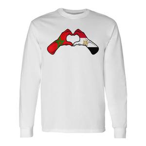 Camiseta de manga larga con bandera de Marruecos y Egipto - Product Image 1