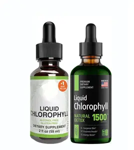 Private label Chlorophyll Liquid Drops Organic Chlorophyll Natural Energy Boost Fast Absorbing Liquid Chlorophyll Boost Oxygen