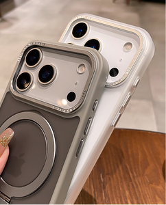 100% Focus Pixels Metal Magnetic Ring Phone Stand Hard Matte Phone Case para <span class=keywords><strong>iPhone</strong></span> 17 <span class=keywords><strong>Pro</strong></span> <span class=keywords><strong>Max</strong></span> - Product Image 4