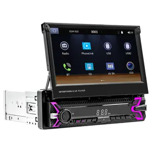 Single 1 Din Universal 7 Zoll kapazitiver Touchscreen Head Unit Autoradio Auto-MP5-Player mit Carplay und Android Auto