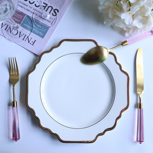 Juego de cubiertos dorados para mesa, utensilios de comedor para el hogar, cocina, restaurante, boda, juego de cubiertos. - Product Image 2