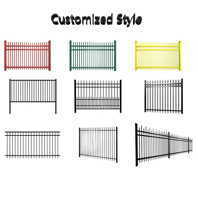 Custom Cheap Powder Coated Decorative Metal Fence Panels Classic Outdoor Garden Fencing Aluminium Security Fence