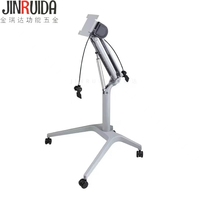 JIN RUI DA Table pliante mobile robuste à hauteur réglable avec roulettes verrouillables et portée de levage de 790 à 1080mm-Bureau peu encombrant