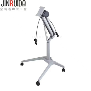 JIN RUI DA Mesa plegable móvil resistente de altura ajustable con ruedas de bloqueo y rango de elevación de 790-1080mm-Escritorio que ahorra espacio - Product Image 4