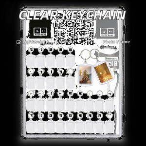 卸売 透明アクリル両面クリアフォトフレームホルダーキーホルダー軽量活版印刷クラフトギフト - Product Image 2