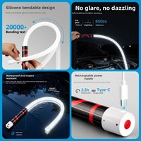 Unlov Lampe de travail LED portable et rechargeable de 30 pouces, ultra-lumineuse (800 lumens), flexible et pliable, pour l'inspection et la réparation automobile