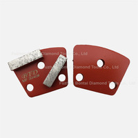 JS ASL meuleuse de sol double bloc segments diamant outil de meulage plaque chaussures pour sol en béton
