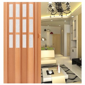 Puerta plegable de vidrio y PVC <span class=keywords><strong>para</strong></span> el hogar, portón de plástico, plegable, <span class=keywords><strong>laminado</strong></span>, Chino - Product Image 1