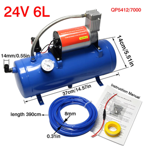 ปั๊มลมยางรถยนต์ 12V 24V พร้อมถังลมขนาด 6 ลิตร สำหรับแตรลม รถไฟ รถบรรทุก - Product Image 6