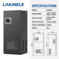 Variateur de fréquence vectoriel LAKINELE 220 kW 300 CV 415 A, triphasé, sortie 380 V, variateur AC MPPT pour pompe agricole VSD