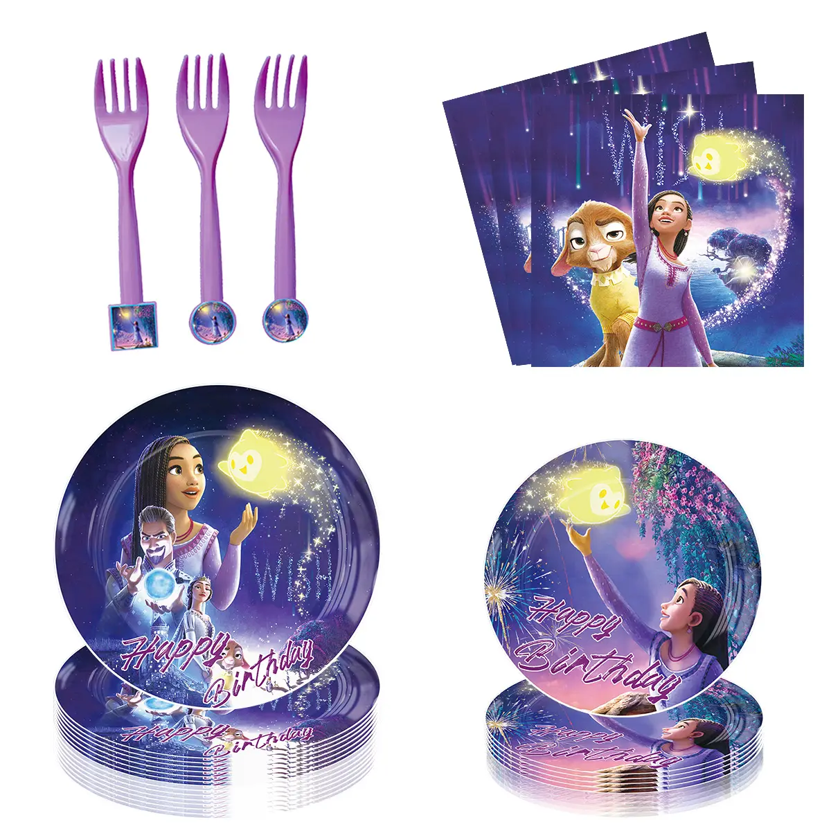 Étoile Souhait princesses Assiette Décoration Fournitures Ballons Enfants Fête D'anniversaire Décoration Setprincesses