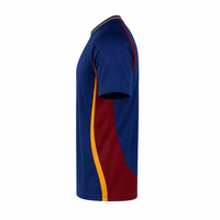 Camiseta de Fútbol Personalizada con Paneles de Color, Ribete Dorado, Malla Texturizada de Secado Rápido para Hombre, Uniforme de Club o Equipo