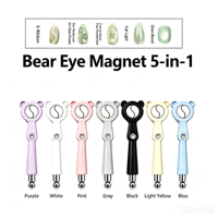 Bâtonnet magnétique 6-en-1 pour effet œil de chat, outil de nail art puissant pour perles de verre, manucure DIY, salon, vente en gros