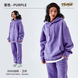 เสื้อฮู้ดดี้ลำลองสไตล์สตรีทไซส์ใหญ่พิเศษมีเชือกผูกคอตตอน100% ขายดี - Product Image 2