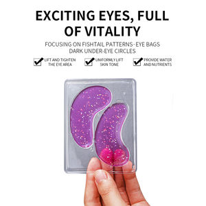 Parches de Hidrogel de Cristal Veganos al por Mayor con Colágeno Herbal Orgánico y Ácido Hialurónico para el Contorno de Ojos - Product Image 4