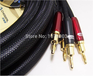 Choseal LB-5108 6N OCC Audiophile HIFI Loa Cáp 24K Mạ Vàng Chuối + U Cắm 2.5M Không DIY (Cặp) - Product Image 2