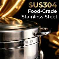 Heißer Verkauf: Luxuriöses rundes Chafing Dish aus Edelstahl – Gastronomie-Buffet-Speisenwärmer direkt vom Hersteller – Chafing Dish Set