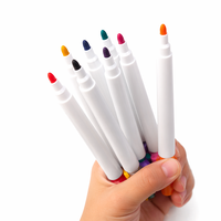 Marqueur effaçable à sec pour tableau blanc, 8 couleurs, avec pointe effaçable intégrée, non toxique, pour l'école, le bureau et l'écriture