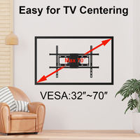 Support mural inclinable et pivotant pour téléviseur Charmount Large Led, avec fixation sur support réglable