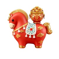 Figurine PVC personnalisée Cheval du Zodiaque, Ornement de dessin animé pour le Festival du Printemps, Boîte mystère 3D stéréo porte-bonheur, Motif nuage en époxy