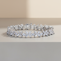 Bijoux personnalisés de haute qualité pour mariage, bracelet tennis en argent sterling 925 avec moissanite, breloques de bracelet, bracelets de créateur