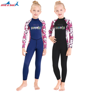 Traje de BANO de <span class=keywords><strong>Manga</strong></span> Larga CON estampado encantador Para ninas - Product Image 1