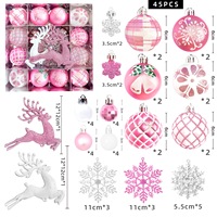 Ensemble d'ornements de boules de Noël, couleurs assorties, paillettes mates, décorations pour arbre de Noël avec étoile pour la fête de Noël à la maison