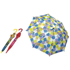 Speziell für Kinder entworfen J-Griff bunter Regenschirm sicherheit offen individueller Druck Tierschirm Regen-Regenschirm für Kinder