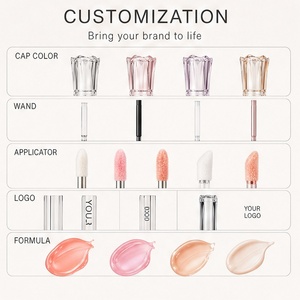 Gloss à lèvres scintillant de qualité supérieure avec effet miroir et effet repulpant pour le maquillage quotidien, logo personnalisé disponible - Product Image 6