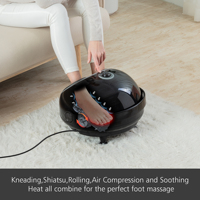 Masseur de pieds plus confortable avec chaleur, machine de massage des pieds Shiatsu avec compression d'air, chauffage par roulement
