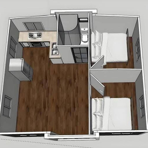 Casa Modular Portátil Plegable de Lujo de 20 Pies/40 Pies, Contenedor Prefabricado con Sala de Estar, Dormitorio y Taller - Product Image 4