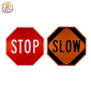 Kit Segnaletico per Stop <span class=keywords><strong>e</strong></span> Lenta Velocità, Conforme ai Standard MUTCD, per Aree Residenziali <span class=keywords><strong>e</strong></span> Zone di Costruzione - Product Image 1
