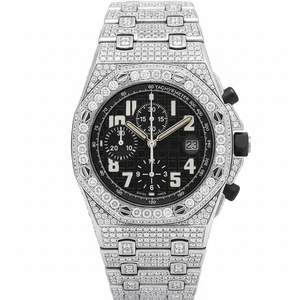 นาฬิกาสแตนเลสสุดหรูสำหรับผู้ชายเครื่องประดับสไตล์ฮิปฮอปทำมือเพชรโมอิสเพชรทำด้วยมือแฟชั่นชั้นสูง - Product Image 1