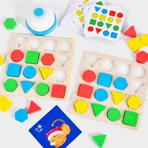 Table Wooden Blocks Battle Game Logic Toys Kids Challenges Mind Brain Teaser <b>Puzzle</b> for Boys Girls - Product Image 1