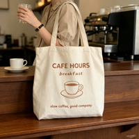 Sac fourre-tout en toile de coton recyclable avec motif lettres, sac de shopping réutilisable à porter à l'épaule pour un usage quotidien