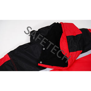 Combinaison uniforme de travail Vêtements de construction Vêtements de travail rouges <span class=keywords><strong>Salopette</strong></span> haute visibilité - Product Image 2