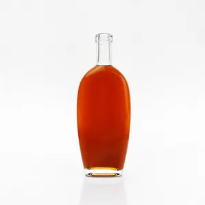 Botellas de licor de piedra para whisky y Vodka, botellas de licor de Anika de forma redonda, 750ml, venta al por mayor