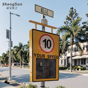 Panneau <span class=keywords><strong>de</strong></span> signalisation <span class=keywords><strong>de</strong></span> vitesse à LED haute visibilité, étanche, solaire, pour <span class=keywords><strong>le</strong></span> contrô<span class=keywords><strong>le</strong></span> et <span class=keywords><strong>la</strong></span> surveillance <span class=keywords><strong>de</strong></span> <span class=keywords><strong>la</strong></span> vitesse du trafic - Product Image 4