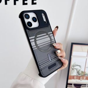 Funda Magnética Ultrafina sin Marco para Teléfono Móvil, con Textura de Cuero y <span class=keywords><strong>Fibra</strong></span> de Carbono, para los Modelos 17, 16 y 15 Pro - Product Image 4