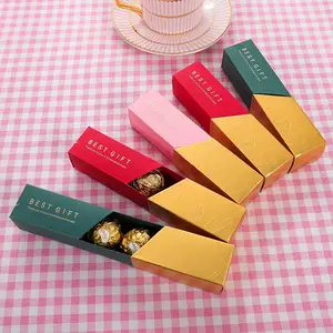 Scatola di cioccolatini a forma di rossetto rigido colorato di lusso di vendita calda personalizzata all'ingrosso della fabbrica con il tuo Logo