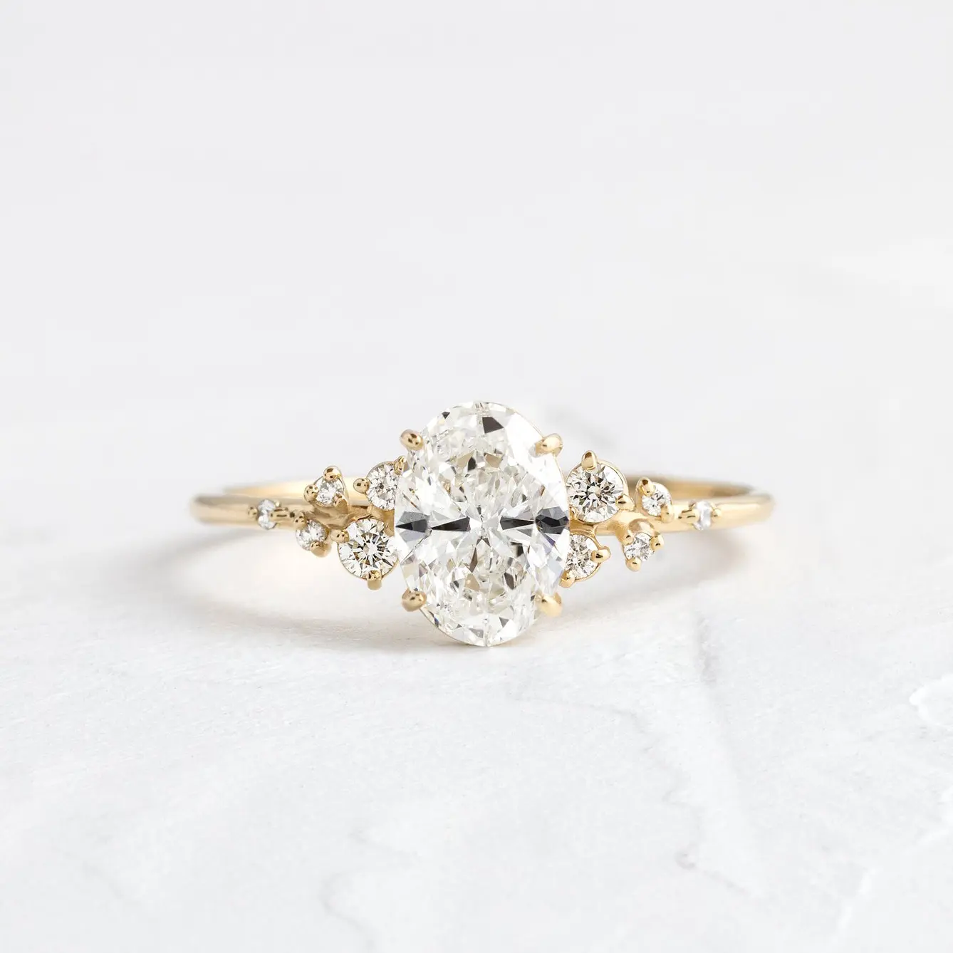 Настроить позолоченное кольцо с бриллиантом овальной огранки с кубическим цирконием, женское свадебное обручальное кольцо из стерлингового серебра 925 пробы