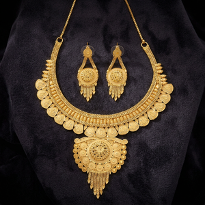 Collares Cortos de Cadena Chapados en Oro de 14K, 18K, 24K al por Mayor, de Latón Relleno de Oro, Diseño Tradicional de Moda, Conjunto de Joyería para Boda - Product Image 3