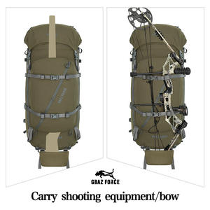 Sac à dos de randonnée Gbaz Force 65L avec cadre en aluminium, bretelles réglables, imperméable, sac de chasse en plein air, unisexe, vert Ranger - Product Image 2