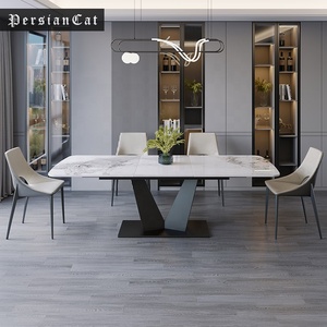 Set Tavolo da Pranzo Estensibile in Pietra di Grandi Dimensioni per 4 Persone in Stile Italiano - Product Image 2