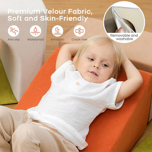 Modular Children's Play Sofa <b>Foam</b> <b>Block</b> Set 7-Piece Educational Building Toy For Toddlers Age 4-6 Years Cloth Material - Product Image 2