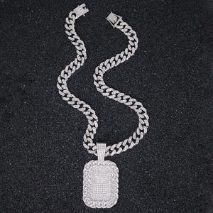 European American Style Herren Hip-Hop kubanische Kette New Style personal isierte Full <span class=keywords><strong>Diamond</strong></span> Anhänger Trendy übertrieben - Product Image 6