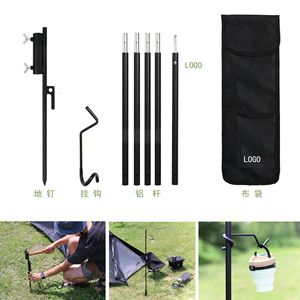 Portable 7075 Aluminum Adjustable Height Folding Light Pole Bracket For Outdoor Camping Gear - Product Image 3